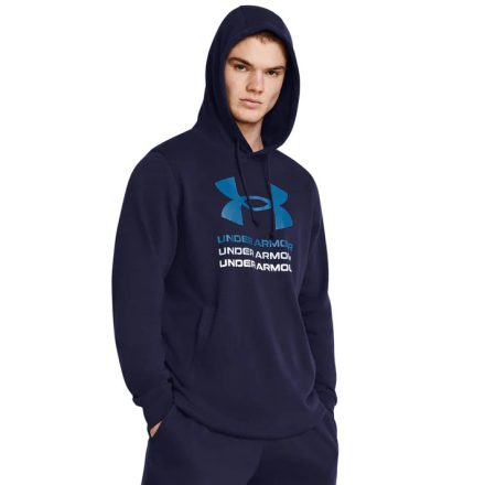 UA RIVAL TERRY GRAPHIC HOOD Blue Men 