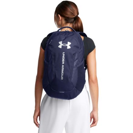 UA HUSTLE 6.0 BACKPACK Midnight Navy Silver Unisex