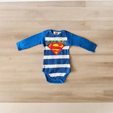 SUPERMAN fehér/kék baba body