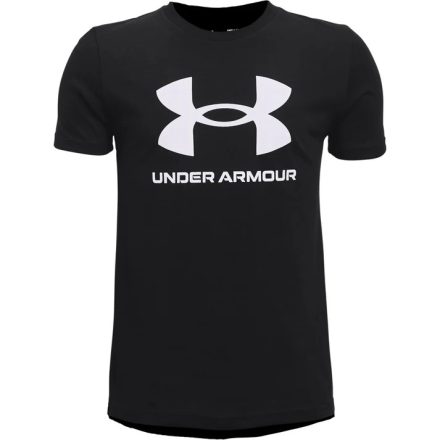 UA B SPORTSTYLE LOGO SS Black White Kids