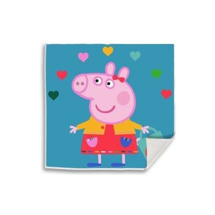 Peppa malac Hearts Mágikus Kéztörlő arctörlő, törölköző 30x30cm