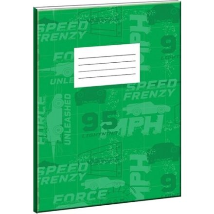 Disney Verdák Green Speed B/5 vonalas füzet 50 lapos