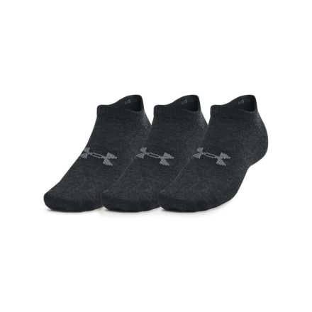 UA ESSENTIAL NO SHOW 3PK Black Unisex 3 db-os zokni csomag