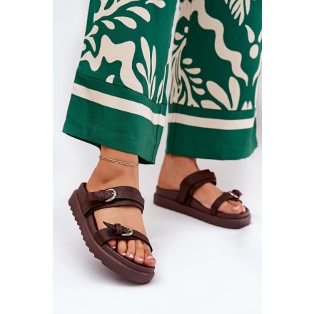 Papucs Step in style (212142) Barna
