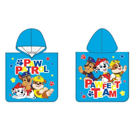 Mancs Őrjárat Pawfect Team strand törölköző poncsó 50x115 cm