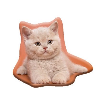 Cicás Fluffy formapárna, díszpárna 38x33 cm Velúr