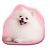 Kutyás Pomeranian formapárna, díszpárna 39x37 cm  Velúr