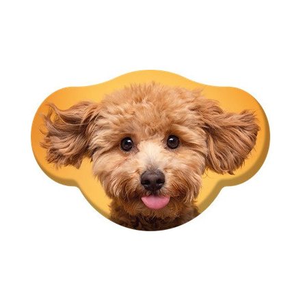 Kutyás Toy Poodle formapárna, díszpárna  28x40 cm Velúr