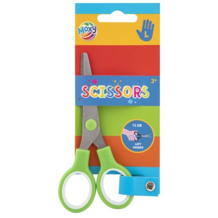 Zöld Moxy balkezes olló 13 cm