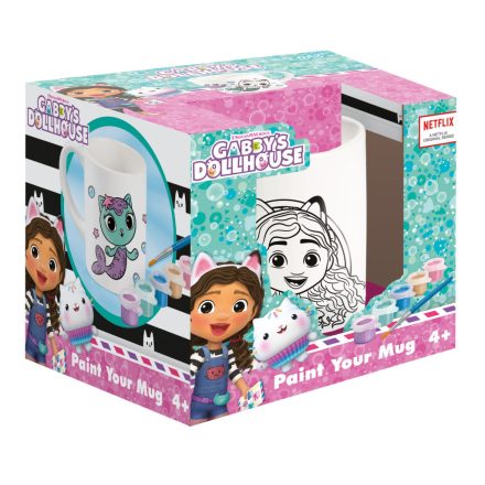 Gabi babaháza Cats festhető porcelán bögre 235 ml Díszdobozban