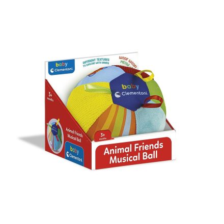 Színes Animal Friends zenélő labda Clementoni