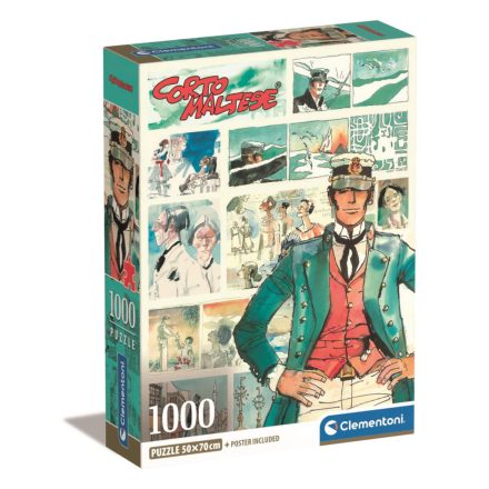 Corto Maltese Watercolors of Time 1000 db-os Compact puzzle Clementoni