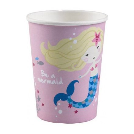 Sellő Shellebrate papír pohár 8 db-os 250 ml