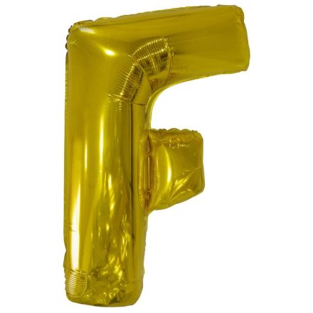 Arany Gold óriás F betű fólia lufi 110 cm