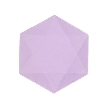 Lila Vert Decor hatszögletű lapostányér 6 db-os 15,8 cm