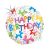 Happy Birthday Balloons Dog Holo fólia lufi 46 cm