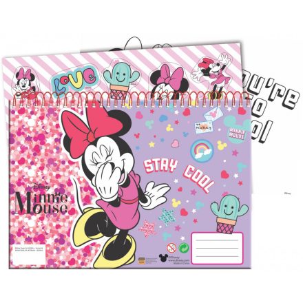 Disney Minnie Smiles A/4 spirál vázlatfüzet 40 lapos matricával