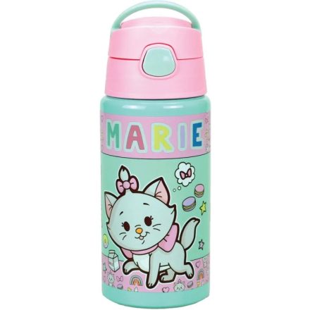 Disney Marie Little Lady alumínium szívószálas kulacs akasztóval 500 mll
