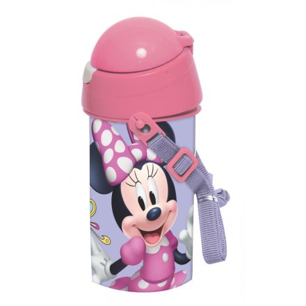 Disney Minnie Smiles műanyag szívószálas kulacs akasztóval 500 ml