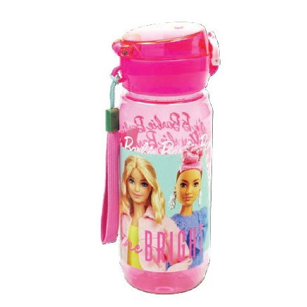 Barbie Shine Bright műanyag szívószálas kulacs akasztóval 600 ml