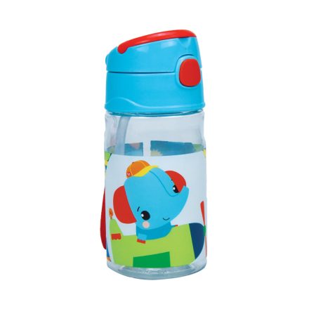Fisher-Price Animals műanyag szívószálas kulacs akasztóval 350 ml