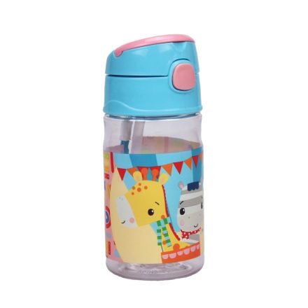Fisher-Price Animals műanyag szívószálas kulacs akasztóval 350 ml