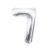 Ezüst Silver 7-es szám fólia lufi 85 cm