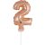 Rose Gold 2-es szám fólia lufi tortára 13 cm
