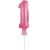 Rózsaszín 1-es Pink szám fólia lufi tortára 13 cm