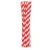 Piros Red Stripes rugalmas papír szívószál 12 db-os