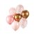 Színes Pink-Copper léggömb, lufi szett 7 db-os 30cm (12 inch)