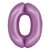 Levendula 0-ás Lavender Mat szám fólia lufi 76 cm