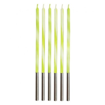 Zöld Candy Lime Green tortagyertya, gyertya szett 6 db-os