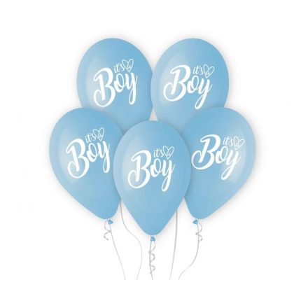It's a Boy Blue léggömb, lufi 5 db-os 13 inch (33 cm)