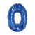 Kék Blue 0-ás mini szám fólia lufi 35 cm