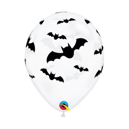 Halloween Denevér Bat léggömb, lufi 6 db-os 11 inch (28 cm)