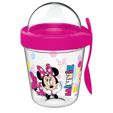 Disney Minnie Chill pohár snack tartó fedéllel és kanállal 350 ml
