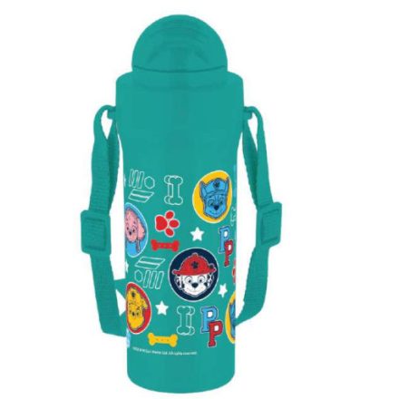 Mancs Őrjárat Heads műanyag szívószálas kulacs akasztóval 350 ml