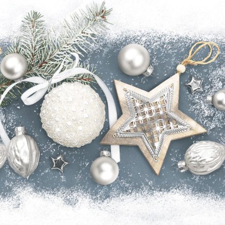 Karácsony Elegant Baubles szalvéta 20 db-os 33x33 cm
