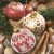 Karácsony Lace Red&Gold Baubles szalvéta 20 db-os 33x33 cm