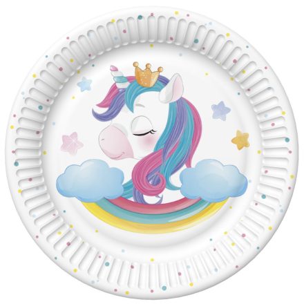 Unikornis Magical papírtányér 8 db-os 18 cm