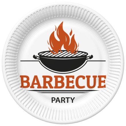 Barbecue Party papírtányér 8 db-os 22,7 cm