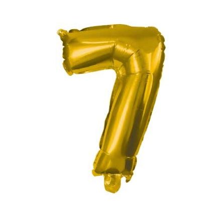 Arany Gold mini 7-es szám fólia lufi 33 cm