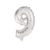 Ezüst Silver 9-es szám fólia lufi 10 cm