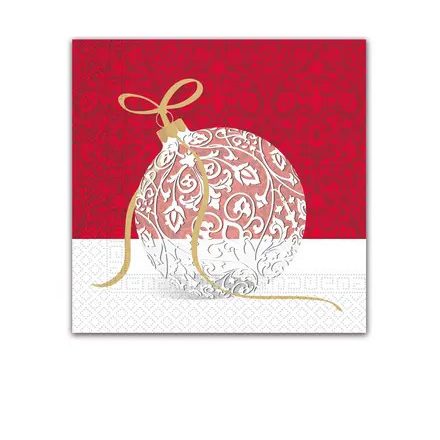 Karácsonyi Elegant Xmas Ball szalvéta 20 db-os 33x33 cm