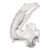 Ezüst Silver 4-es szám fólia lufi 95 cm