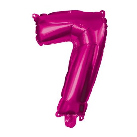 Rózsaszín Hot Pink 7-es szám fólia lufi 95 cm
