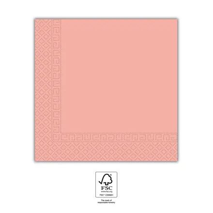 Rózsaszín Unicolour Pink szalvéta 20 db-os 33x33 cm FSC