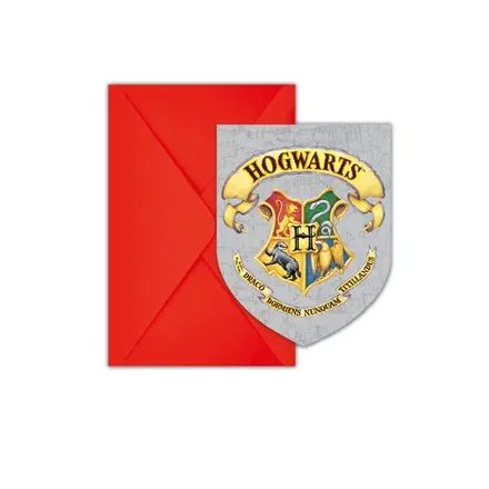 Harry Potter Hogwarts Houses party meghívó 6 db-os FSC