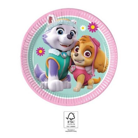 Mancs Őrjárat Skye and Everest papírtányér 8 db-os 20 cm FSC